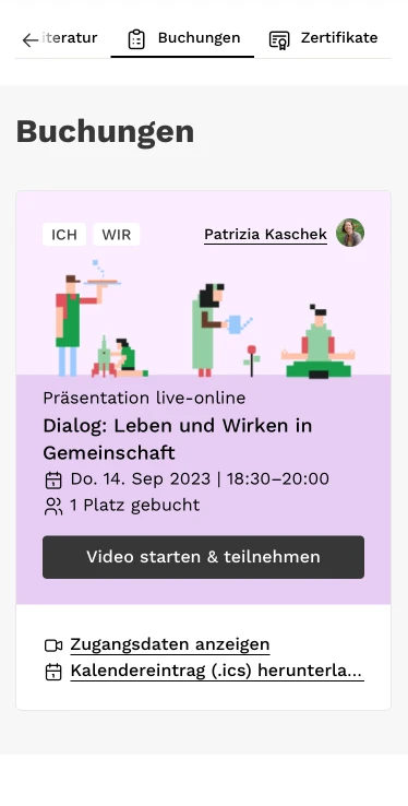 Buchungen Gemeinschaft lernen mit bring-together Buchungen Gemeinschaft lernen mit bring-together