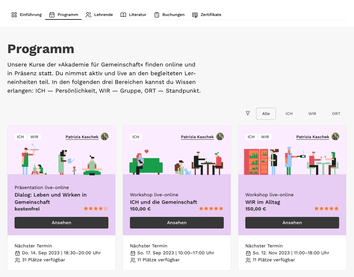 Gemeinschaft lernen mit bring-together für gemeinsames Wohnen