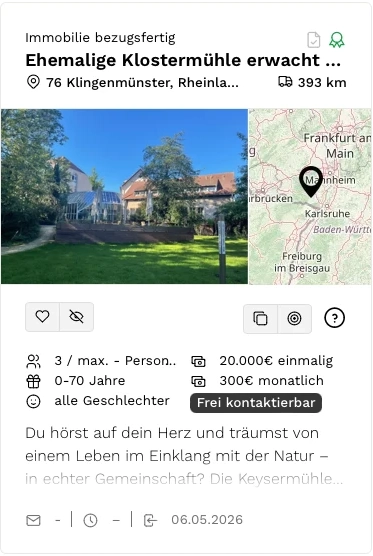 Frei kontaktierbares professionelles Wohnangebot in der bring-together Plattform