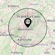 Ladenburg (± 100 km), Baden-Württemberg, Deutschland