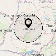 Guairá (± 100 km), Paraguay Guairá (± 100 km), Paraguay