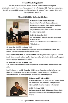 Winterferien in einem Orangen-Garten mit Konzertflügel und viel Mee(h)r!