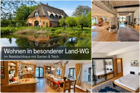 Zimmer in besonderer Land WG - Reetdachhaus mit Teich