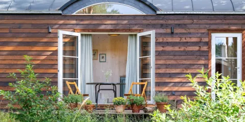 Tinyhaus zu verkaufen - ganzjährig bewohnbar, Fußbodenheizung, Wanne