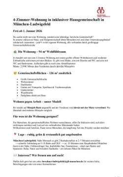 4-Zimmer-Wohnung in inklusiver Wohngemeinschaft