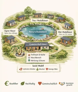 Tiny-Modulhaus-Siedlung in Planung