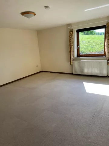 Dein potenzielles Zimmer, wo der Teppich noch mit Laminat ersetzt werden soll