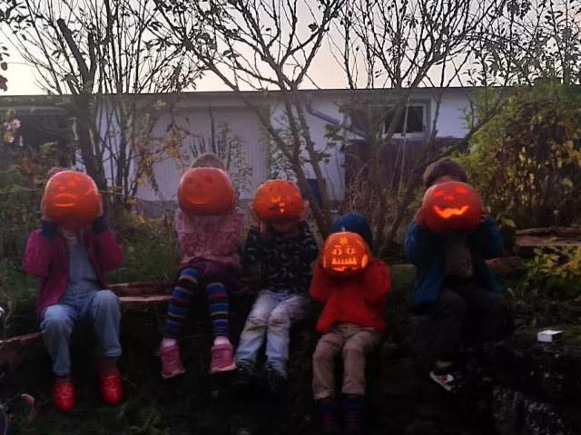 Samhain-Kürbisköpfe