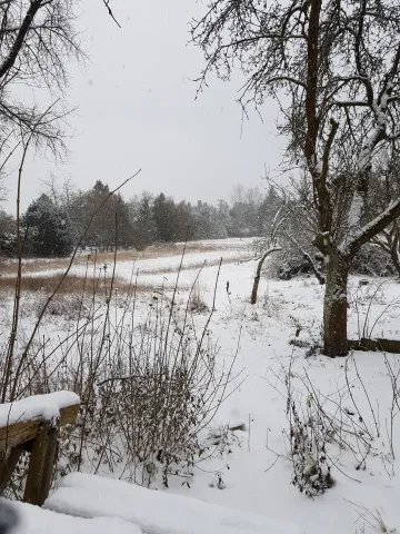 Blick über die dazugehörenden Ländereien in Richtung Süden