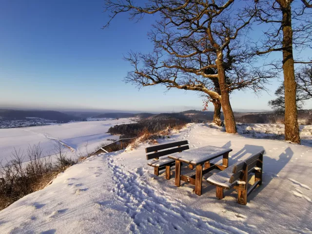 Winterblick vom Burgberg gen Südwesten